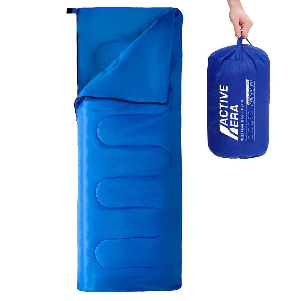 Active Era front view of lightweight sleeping bag shows compact shape and quick setup benefit