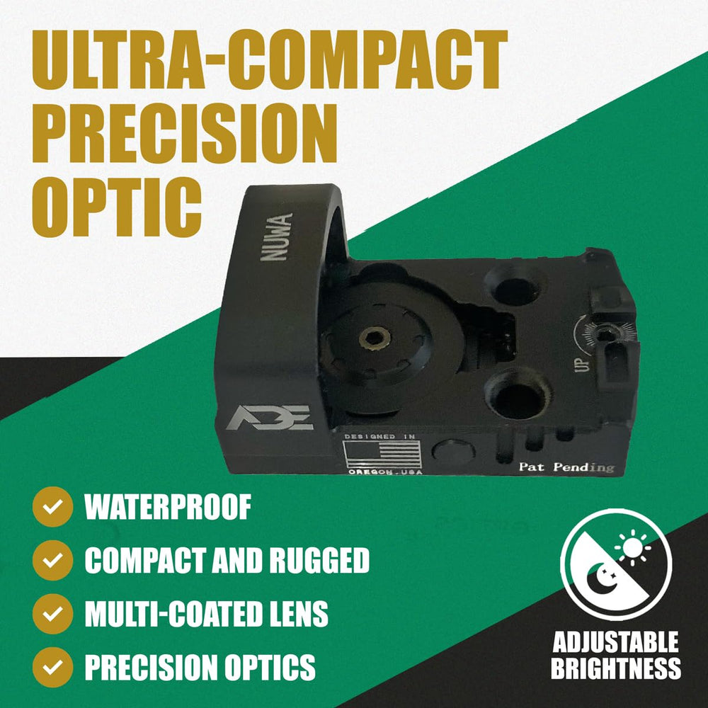 Ade Advanced Optics NUWA rear curved design with white dots providing backup iron reference