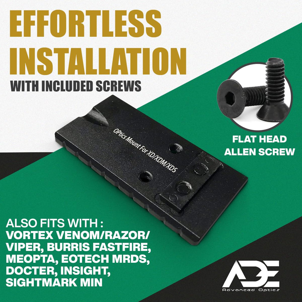 Ade Advanced Optics plate beside ruler showing dimensions for accurate size reference