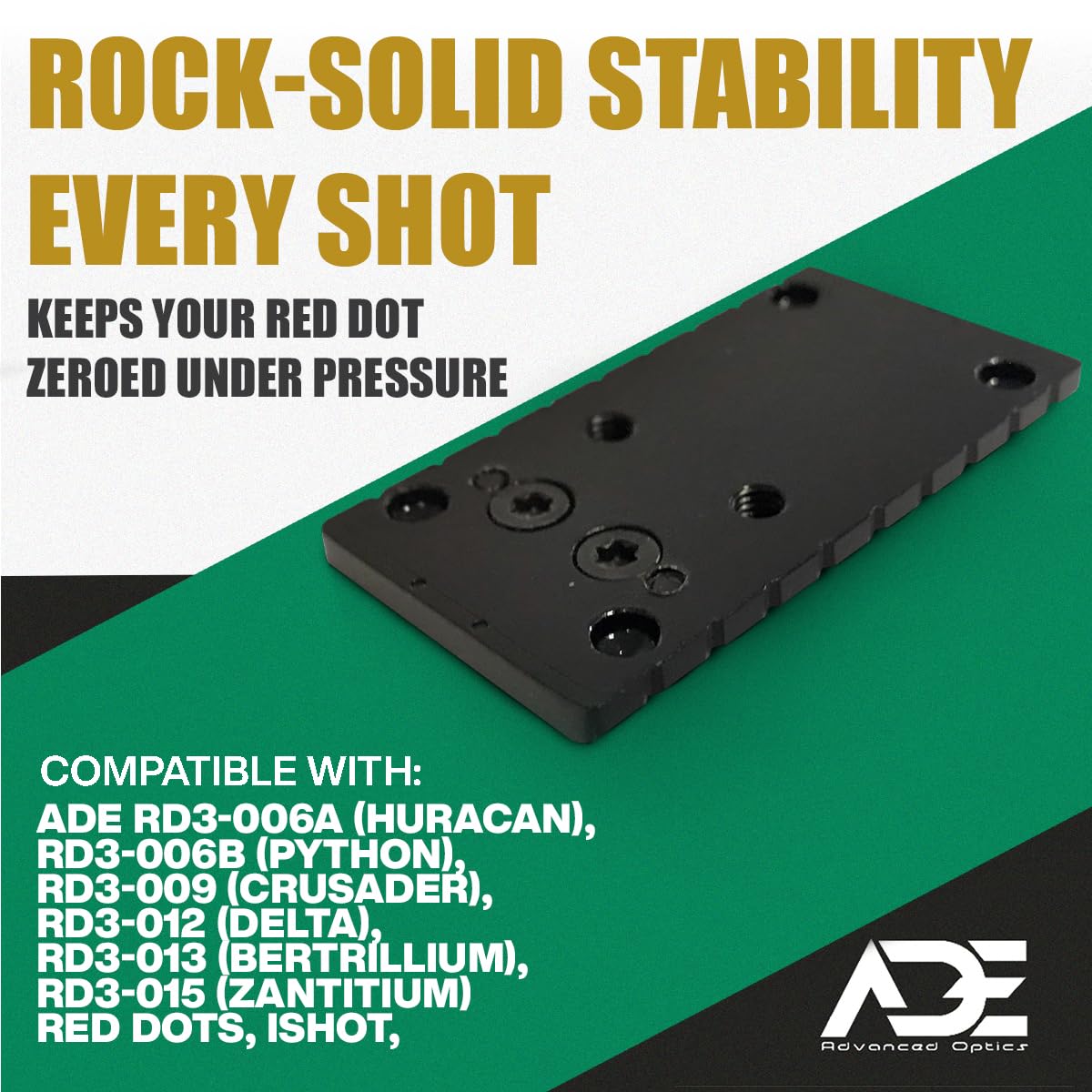 Ade Advanced Optics plate with Vortex Venom installed showing ready‑to‑use sighting solution