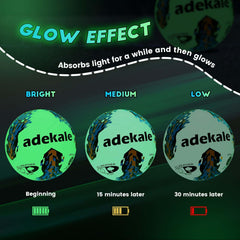 adekale soccer ball in use at night park demonstrating visibility during evening games
