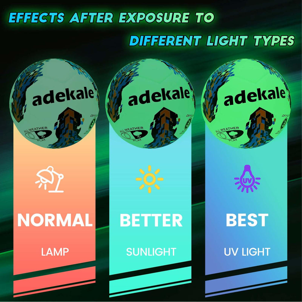 adekale textured surface glowing under lamp to show charging effect and bright play