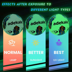 adekale textured surface glowing under lamp to show charging effect and bright play