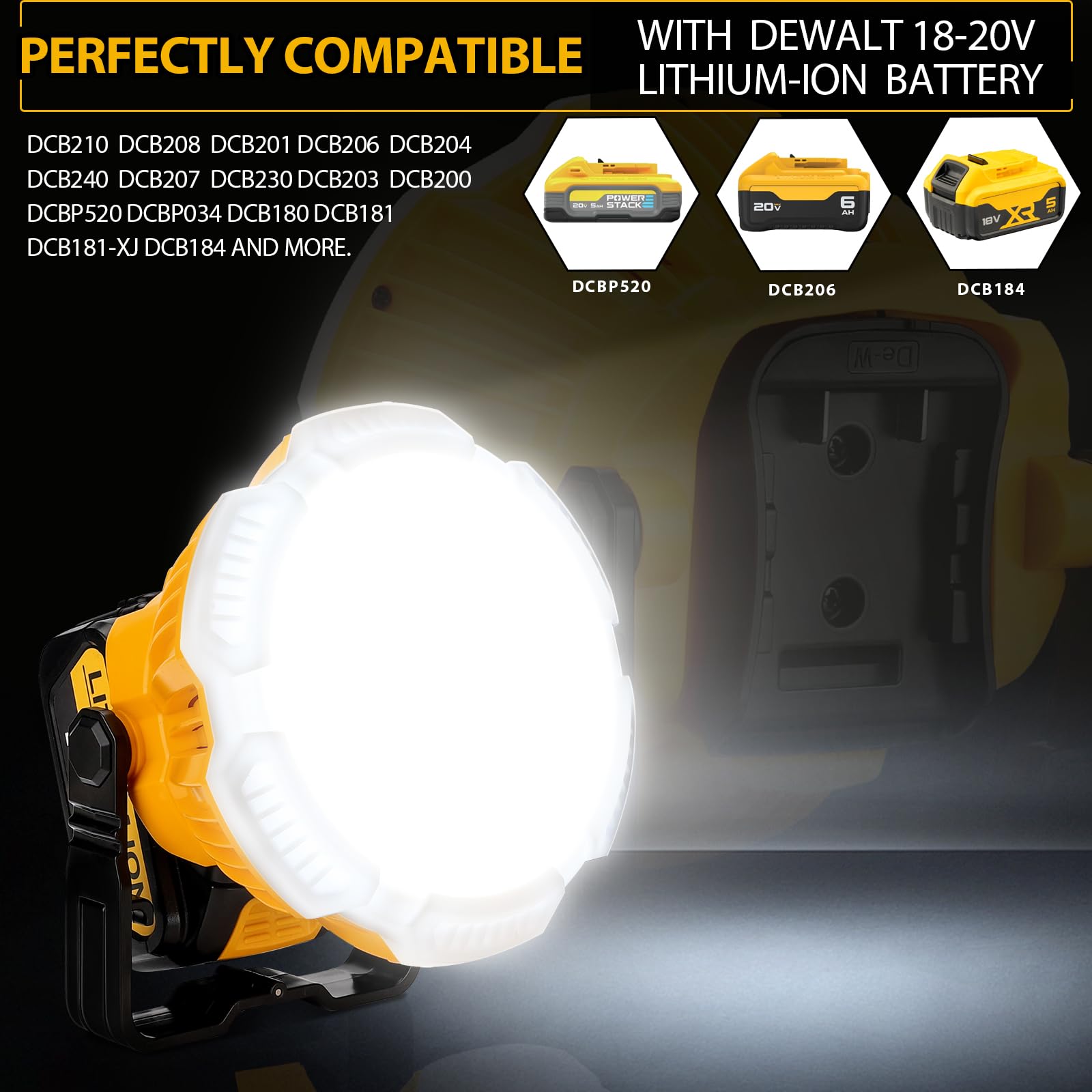 Adisipsoarin connected to Dewalt 20V battery illustrating quick power swap benefit
