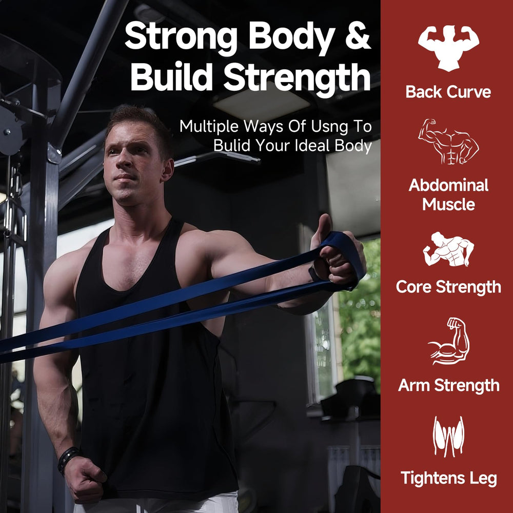 Adostob bands in use assisting a pull-up, illustrating progression and support benefit