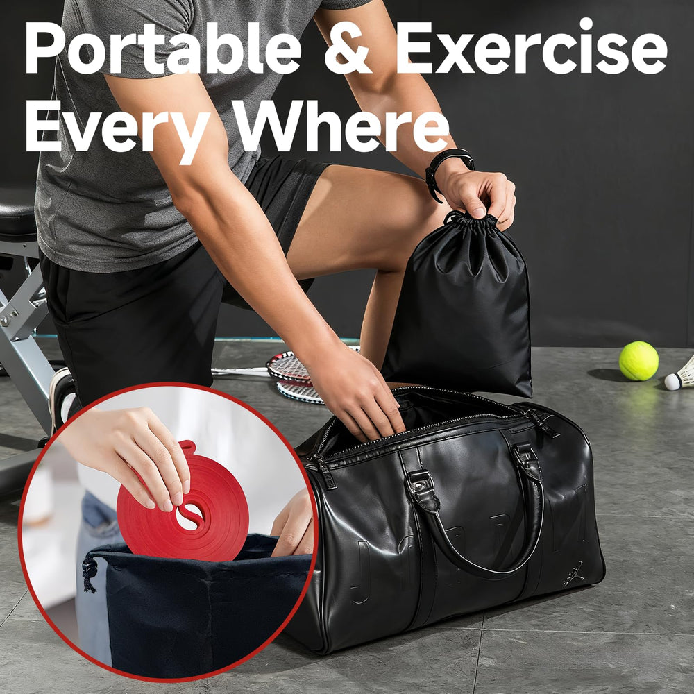 Adostob color-coded bands with resistance labels for easy progressive training benefit