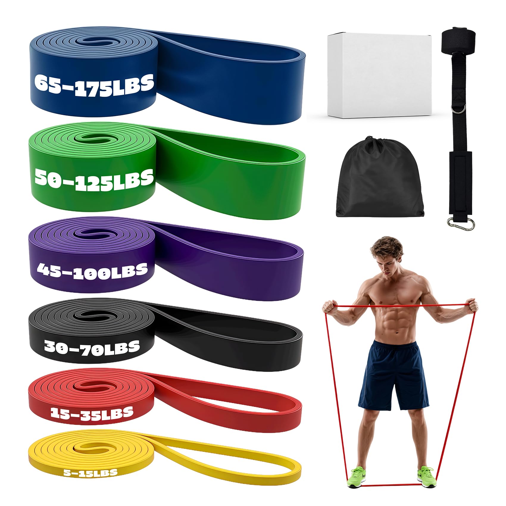 Adostob band scale held in hand showing size and resistance comparison benefit