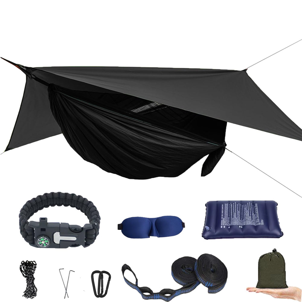 AEETT hammock front packaging showing full kit and durability benefit