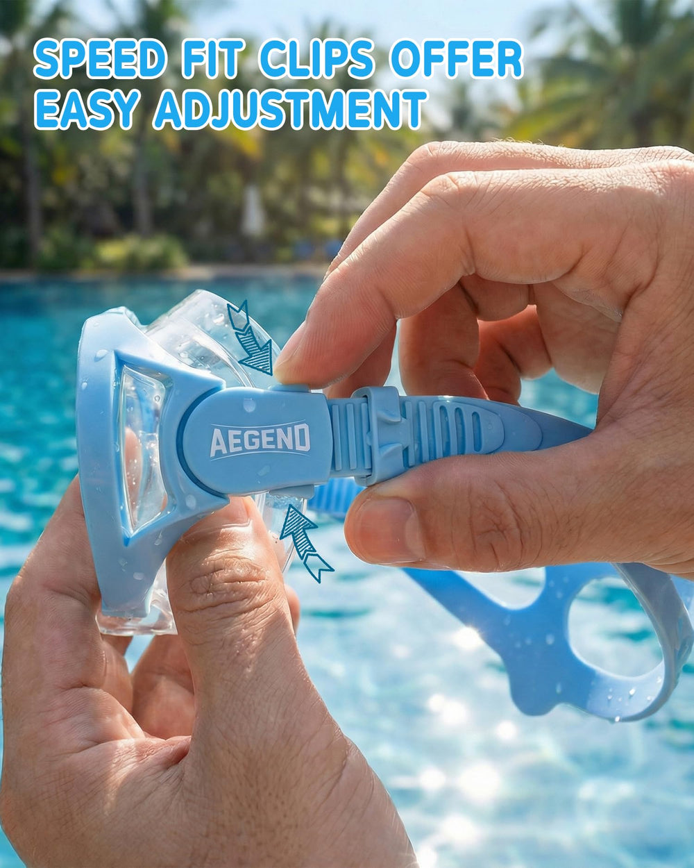 Aegend quick-adjust silicone strap close-up preventing hair pulling and slipping