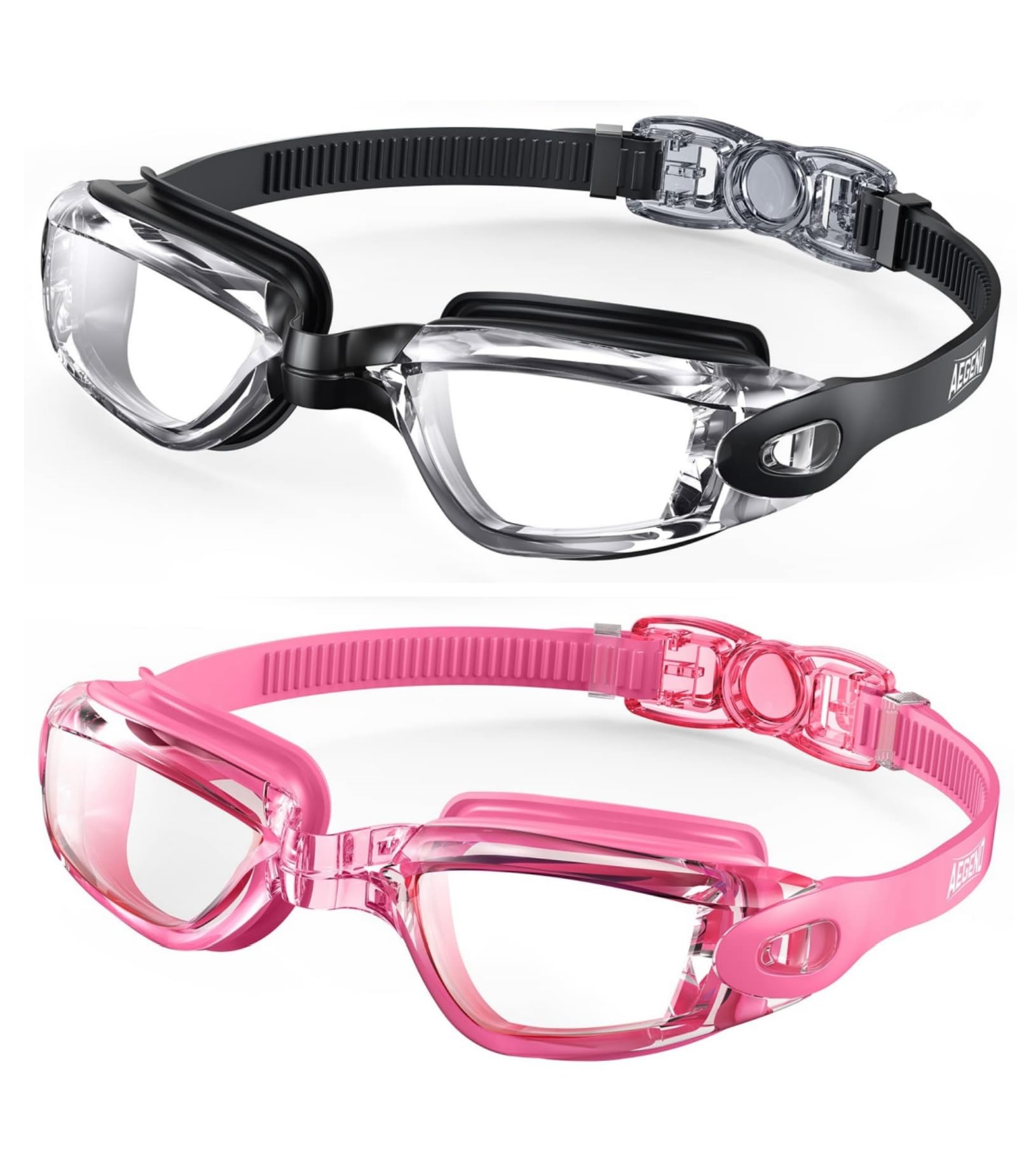 Aegend front view showing clear and mirrored pair for versatile protection