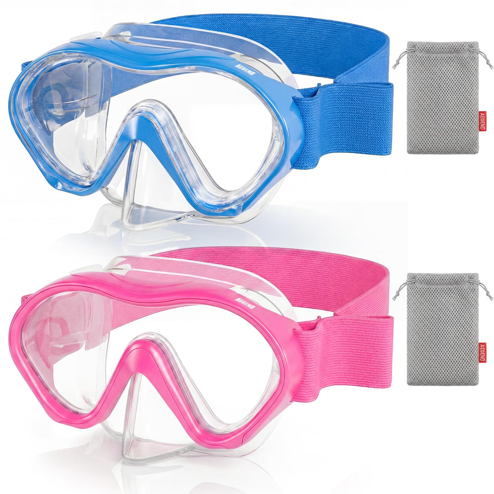 Aegend front view of mask showing clear lenses and comfortable fit benefit