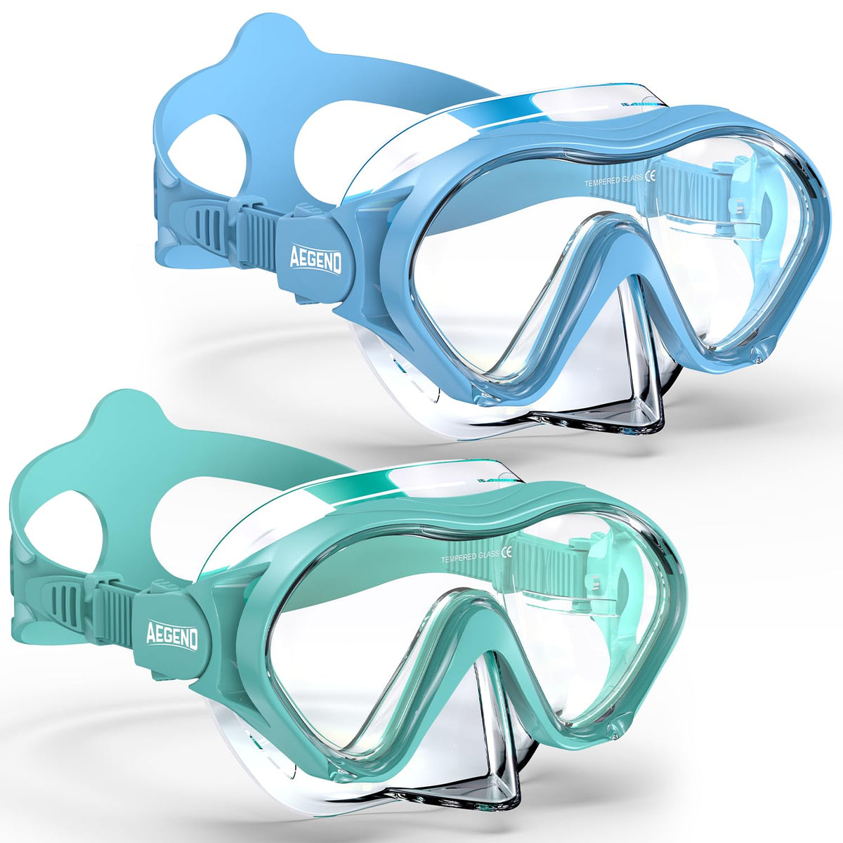 Aegend front view of two-pack goggles showing colors and durable build for convenience