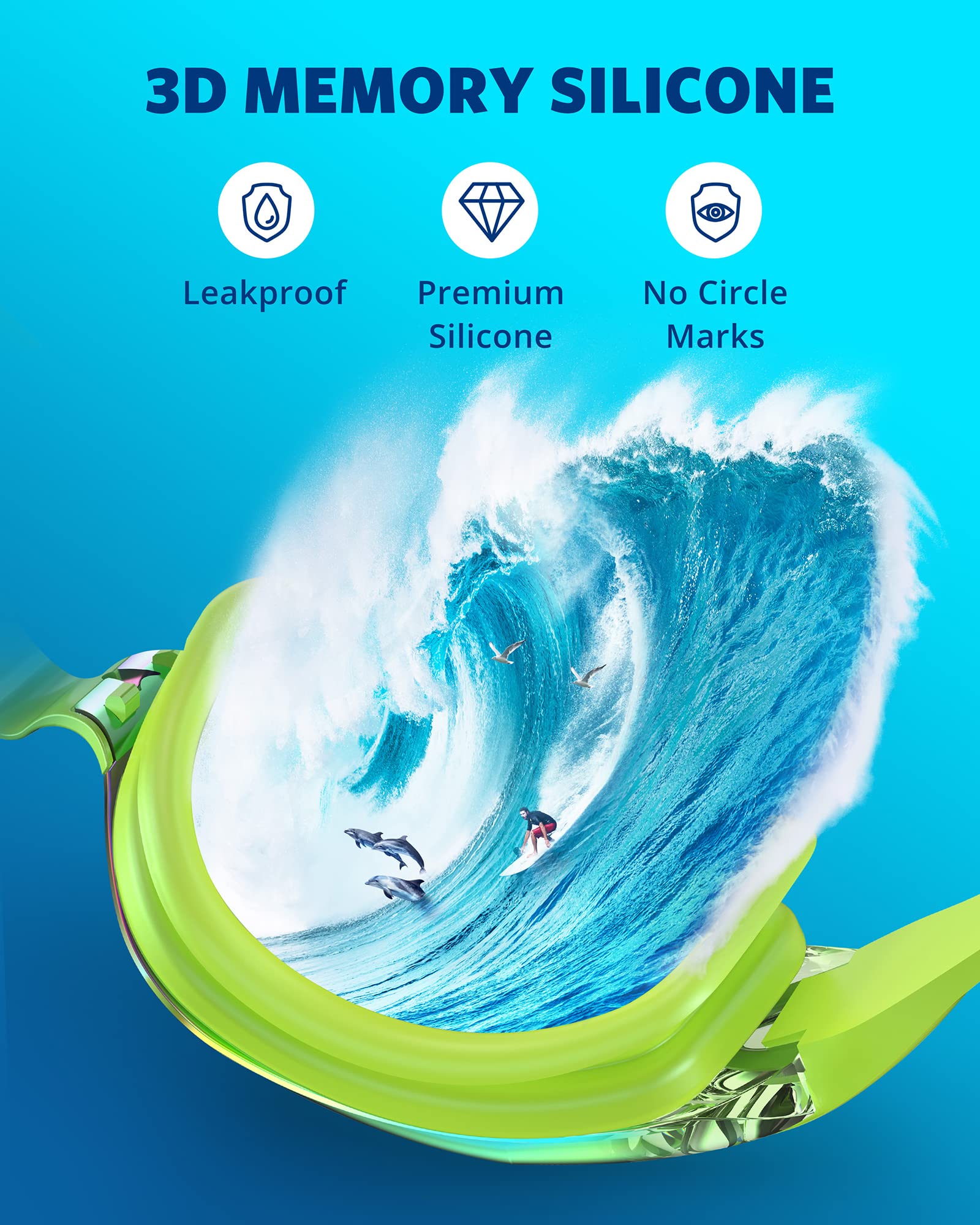 Aegend silicone gasket detail demonstrating comfortable leak-resistant seal