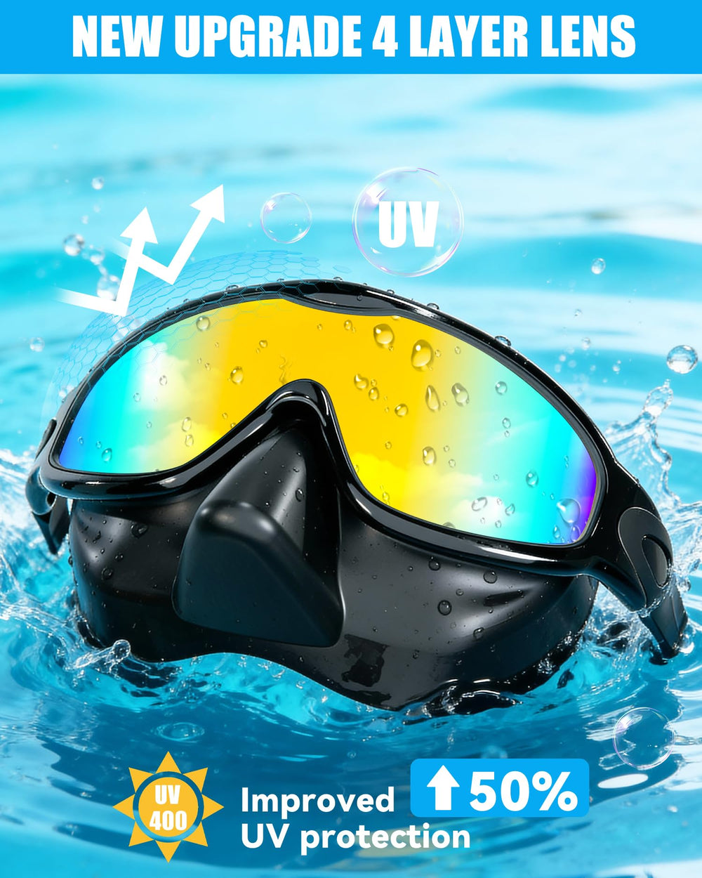 Aegend goggles held in hand to show scale, compact travel-ready size