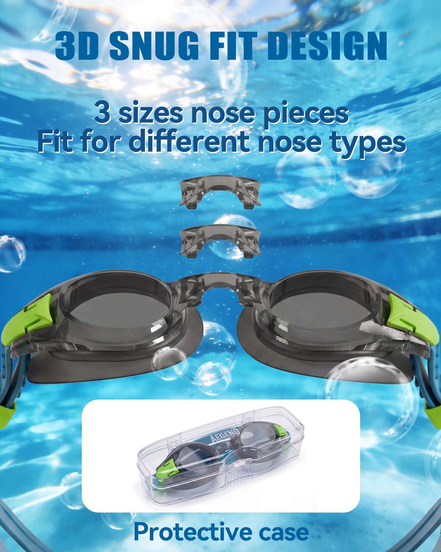 Aegend two pairs of goggles neatly stored inside protective travel cases