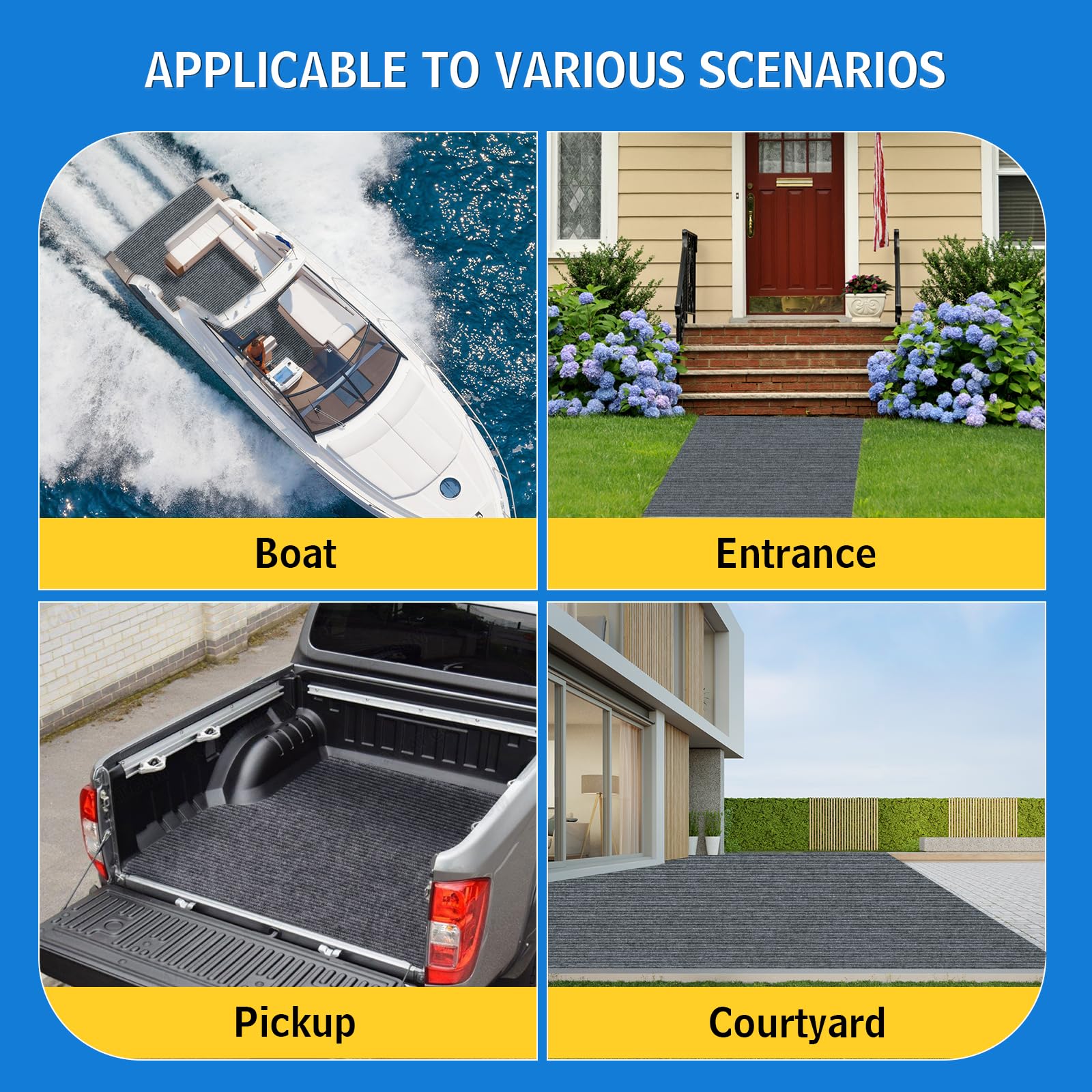 AEHISDHIE in garage entryway showing dirt containment and easy cleanability benefit