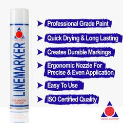 Aerosol Solutions being used to mark sports field lines for crisp boundary visibility
