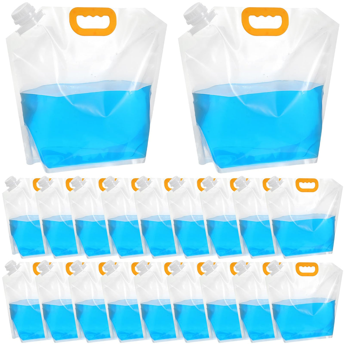 Afcabakila front view clear pouch showing capacity and portability
