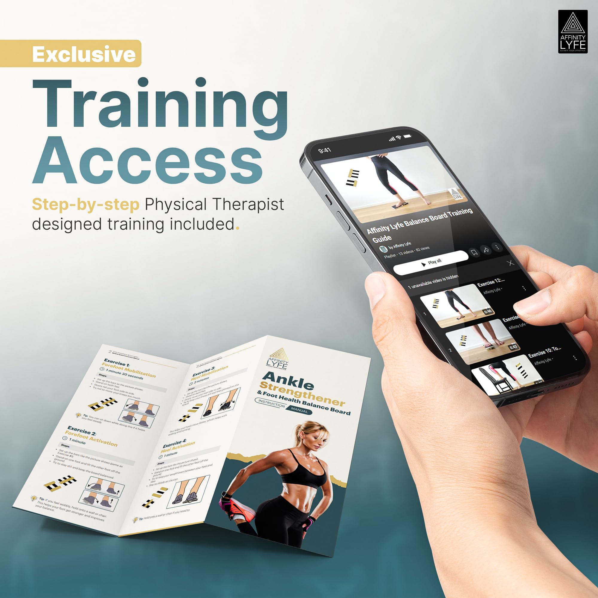 Affinity Lyfe in use with single-leg user improving stability and control