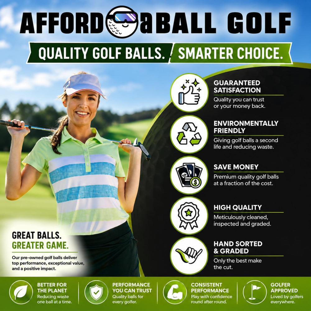 AFFORDABALL GOLF balls inside a golf bag ready for play and convenient carry