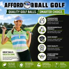 AFFORDABALL GOLF balls inside a golf bag ready for play and convenient carry