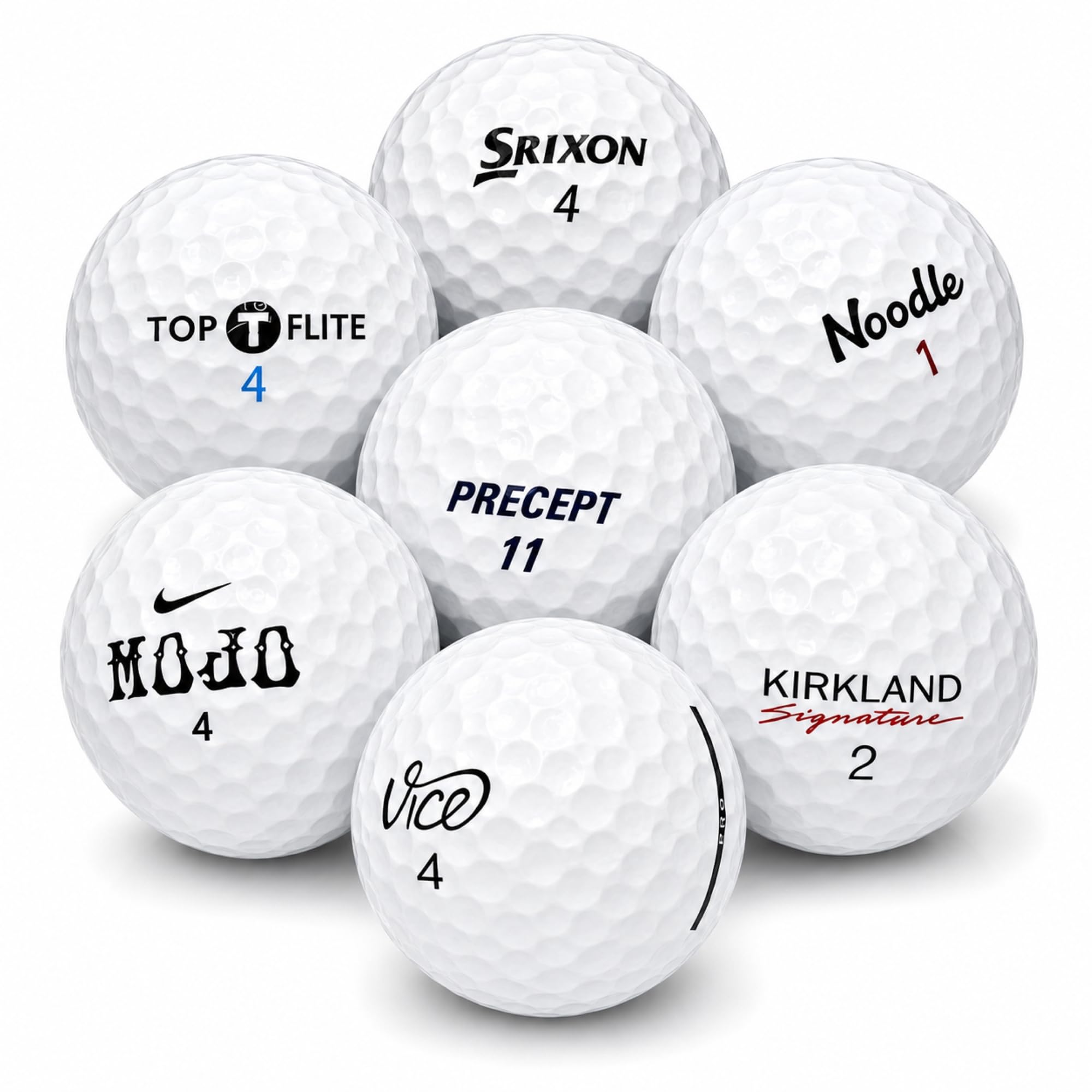 AFFORDABALL GOLF front of pack showing 50 white recycled balls and value