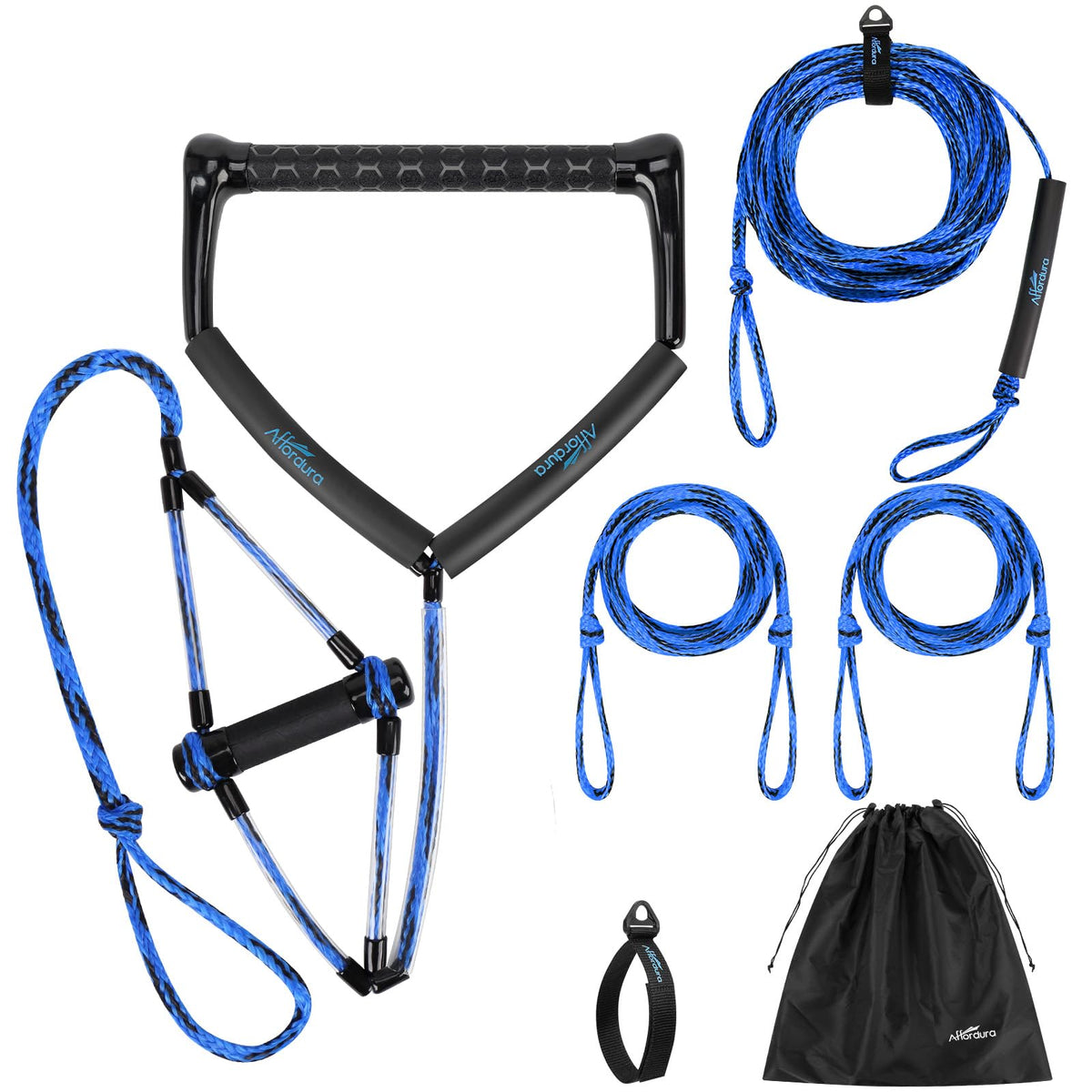 Affordura front packaging showing complete tow rope kit and accessories for convenience