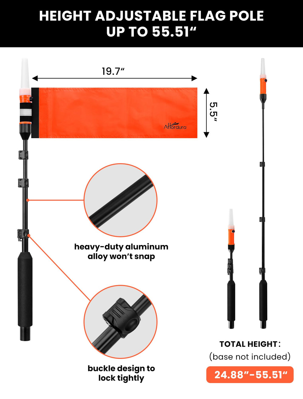 Affordura mounting base and track kit demonstrating versatile installation options