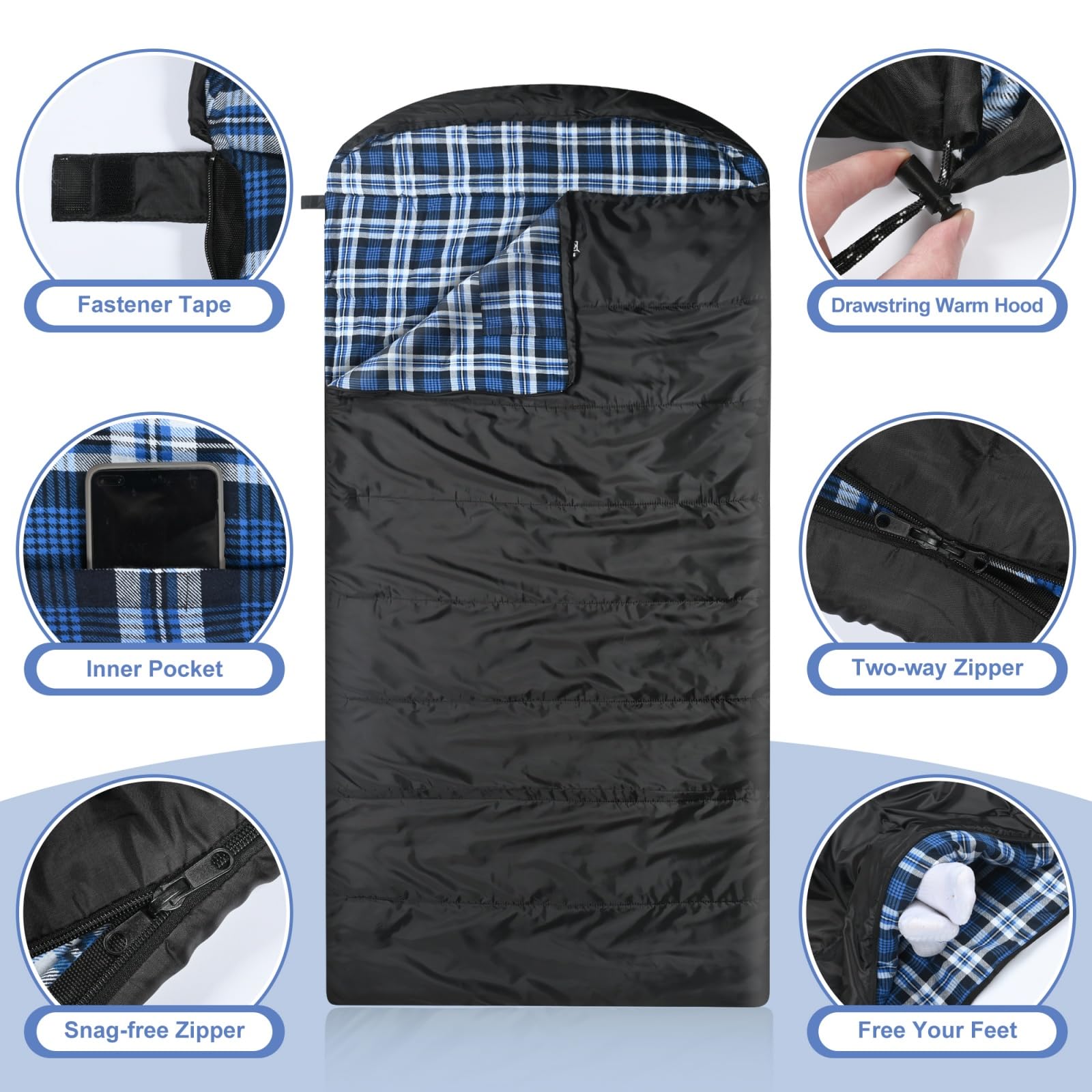 AGEMORE sleeping bag in compression sack demonstrating compact travel convenience