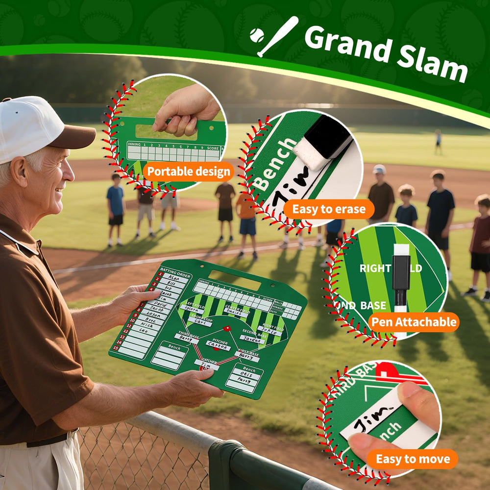 AHNHSKY board beside baseball glove showing scale and portable, travel-ready size