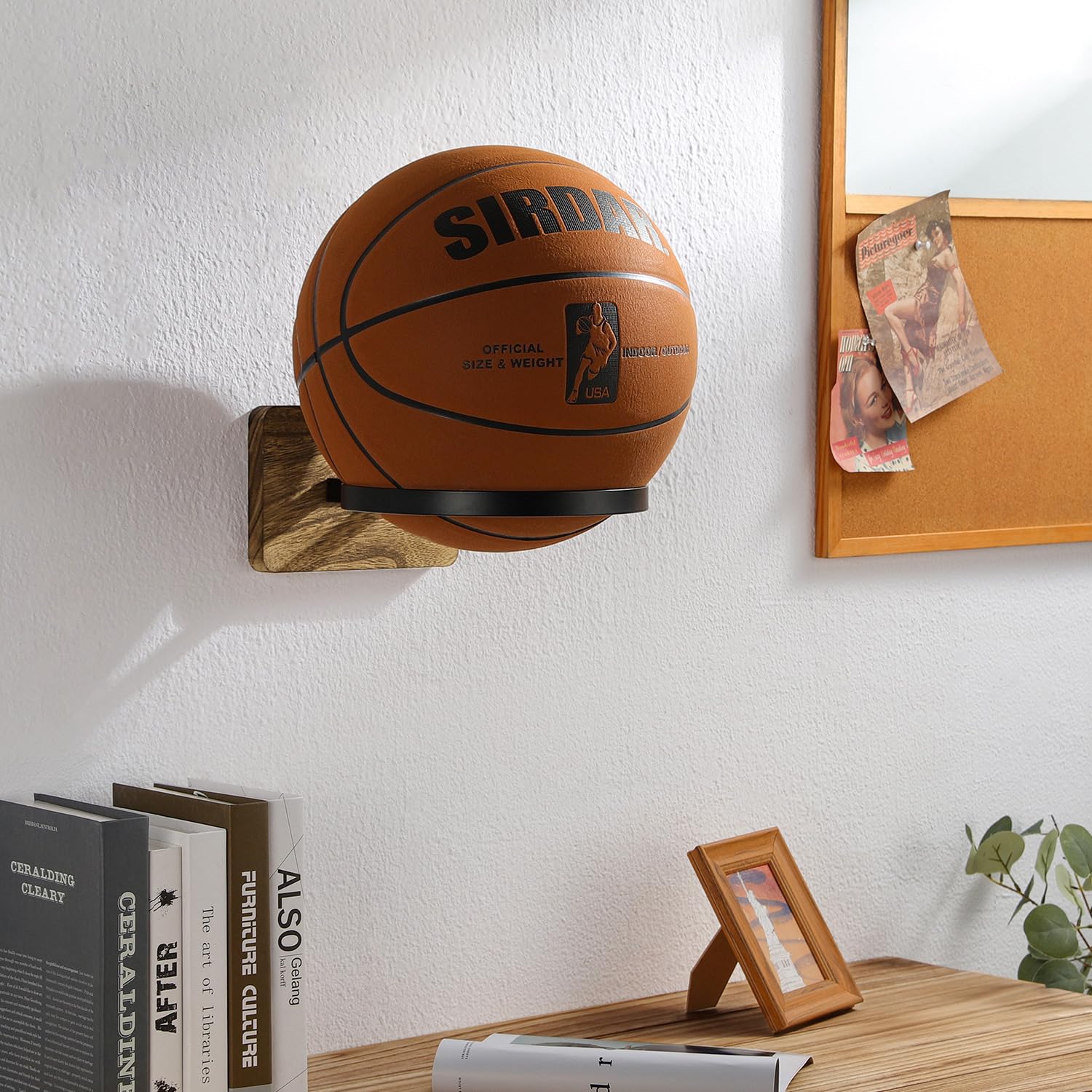AIDILI side profile with basketball in holder demonstrating secure cradle