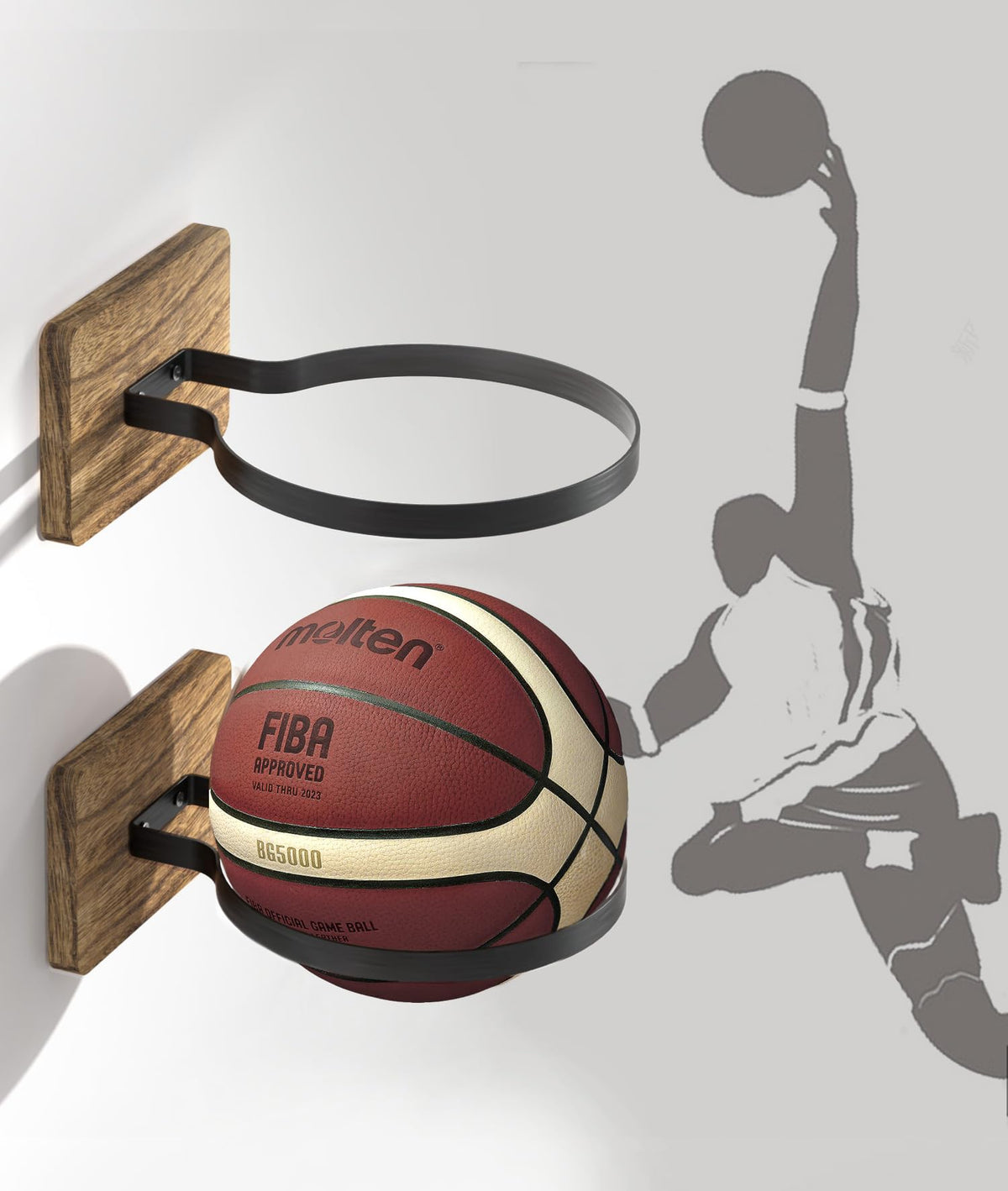 AIDILI front view wall display showing neat ball storage and rustic styling