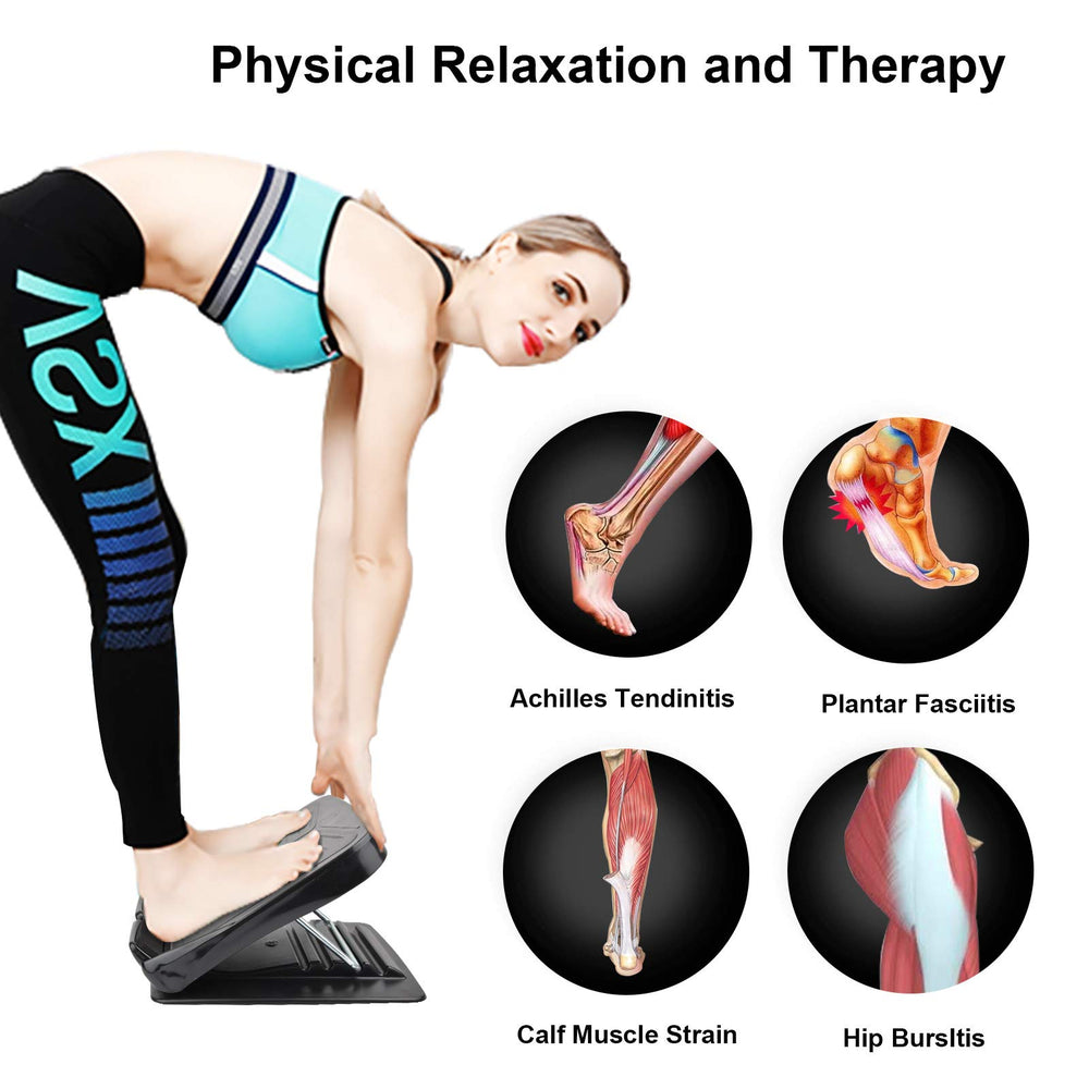 AIFUSI slant board in use with person performing calf stretch for improved mobility