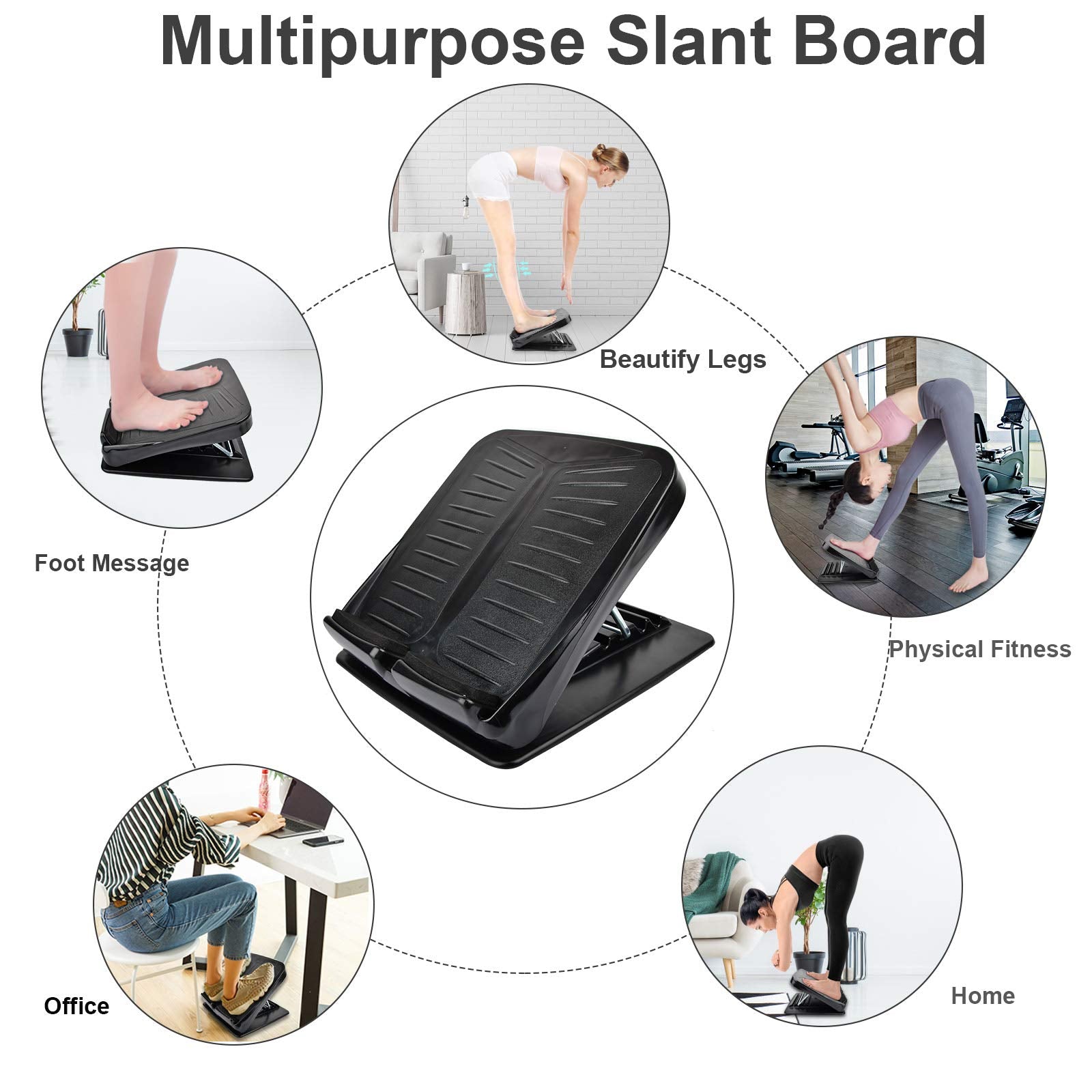 AIFUSI side profile displaying selectable incline positions for progressive stretches