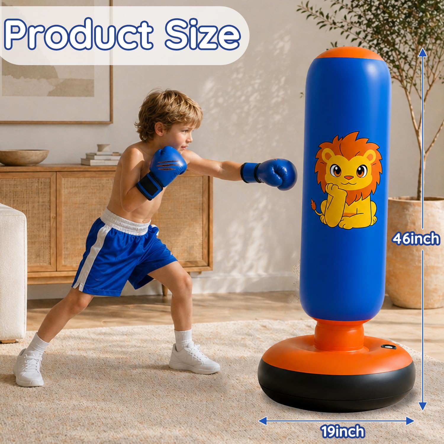 aikpis toddler wearing gloves striking the lion topper protecting hands during practice