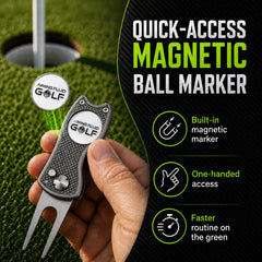 Aiming Fluid Golf close‑up of CNC machining detail showing premium build quality benefit