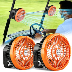 AIPSET front view of two fans showing dual-unit convenience and airflow