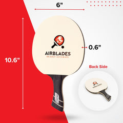 AirBlades blade edge detail highlighting five-wood construction for responsiveness