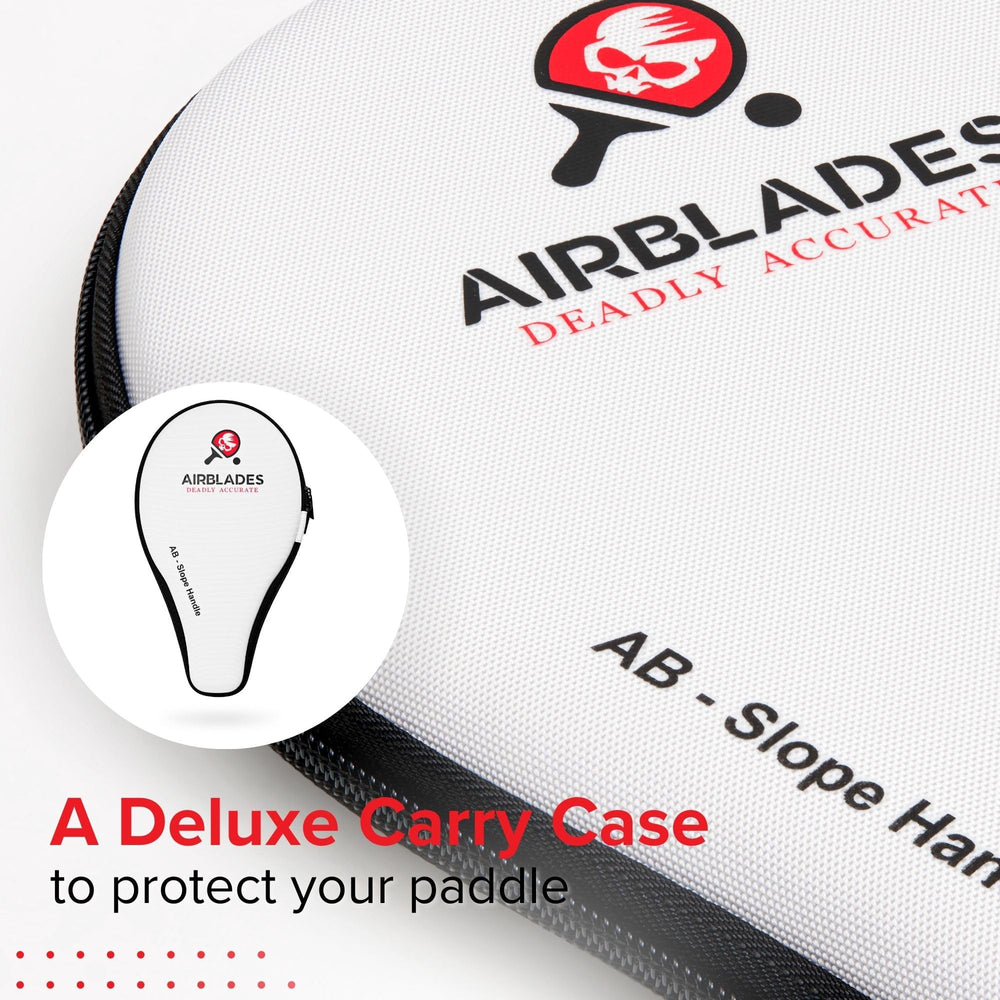 AirBlades hard carry case exterior protecting racket during transport