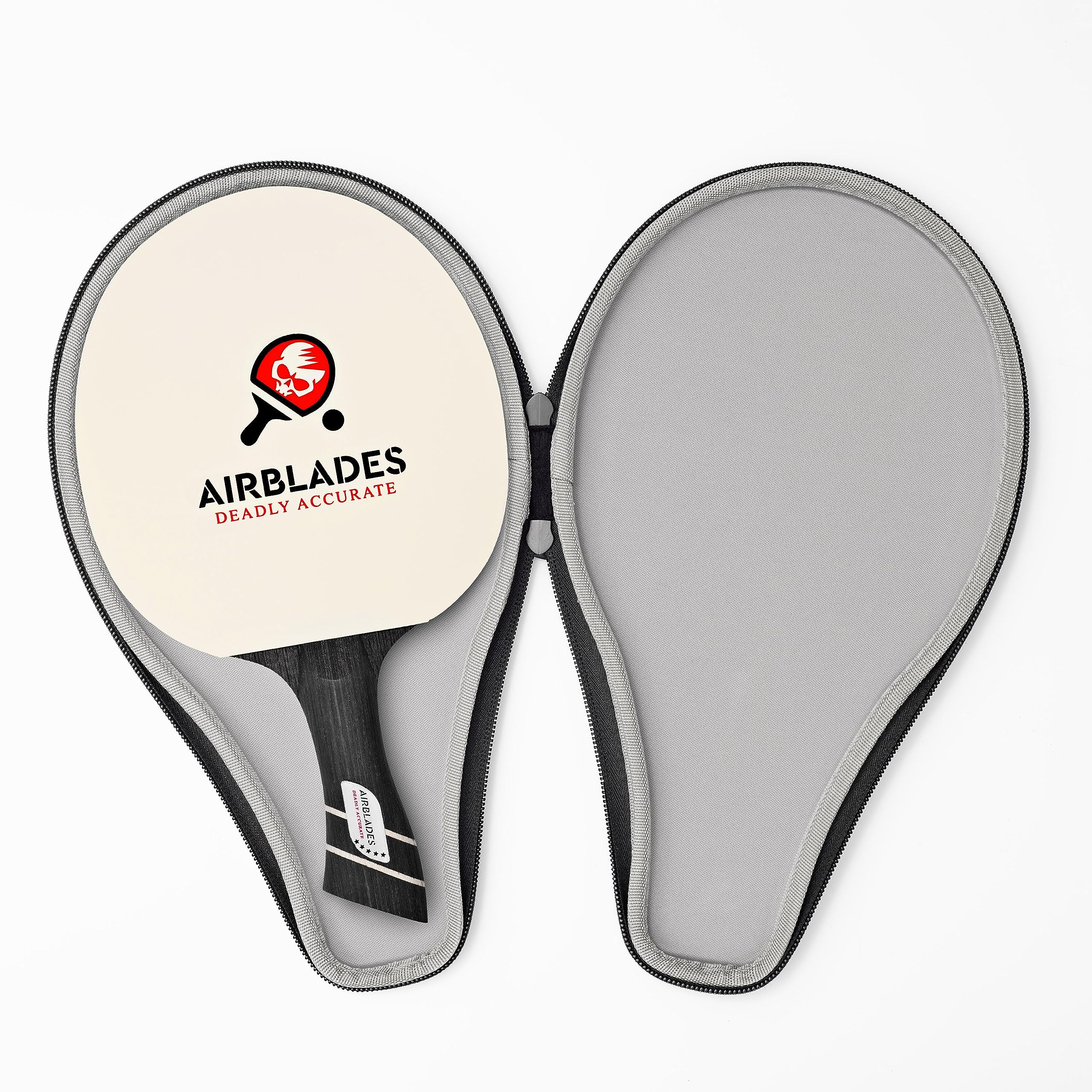 AirBlades travel storage in backpack showing portability and protection