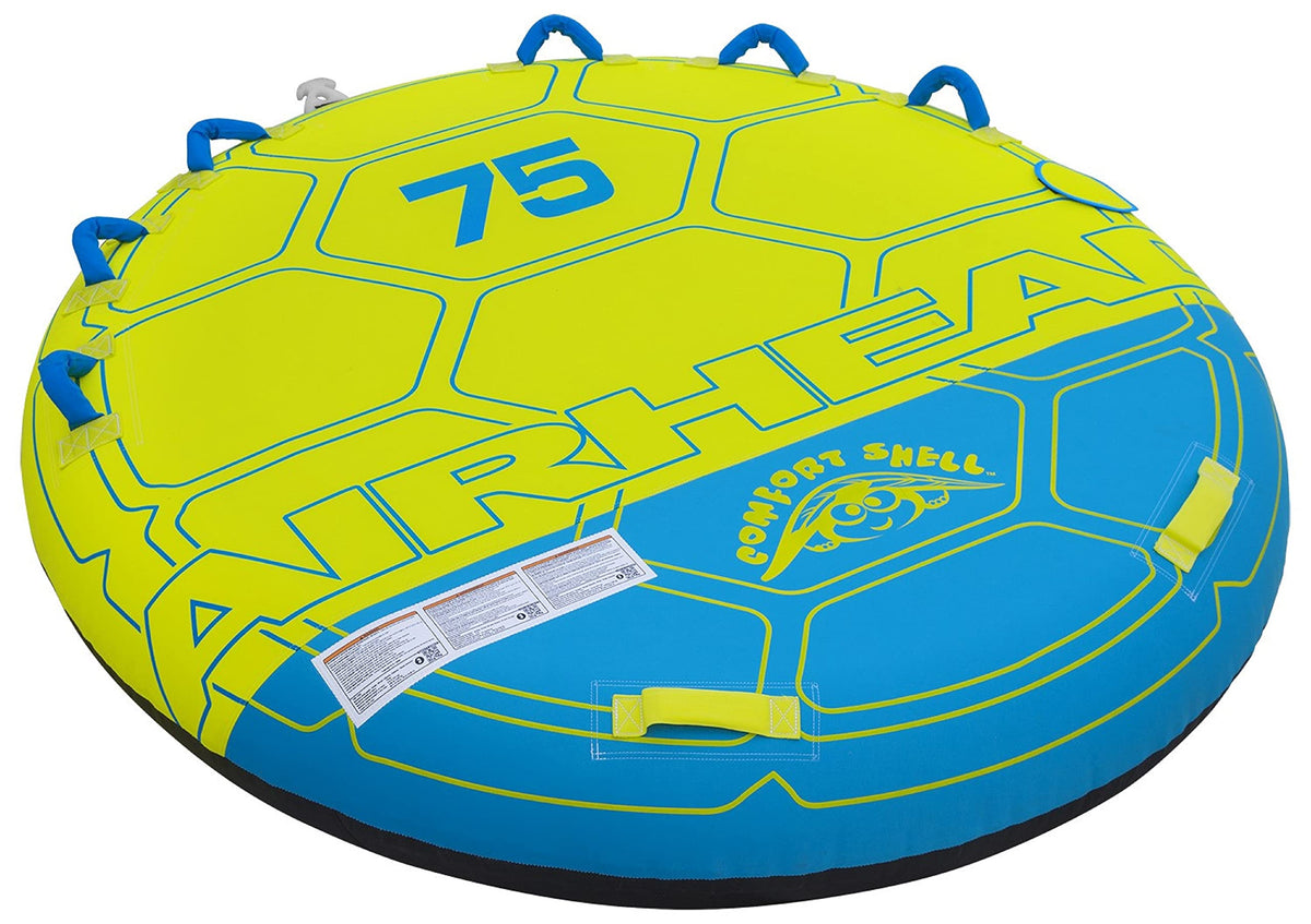 AIRHEAD front view of Comfort Shell 75 showing turtle shell shape and stable platform benefit