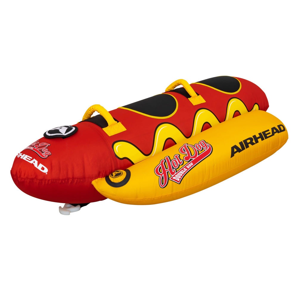 AIRHEAD Double Dog front view showing hot dog shape and durable nylon cover, adds visibility