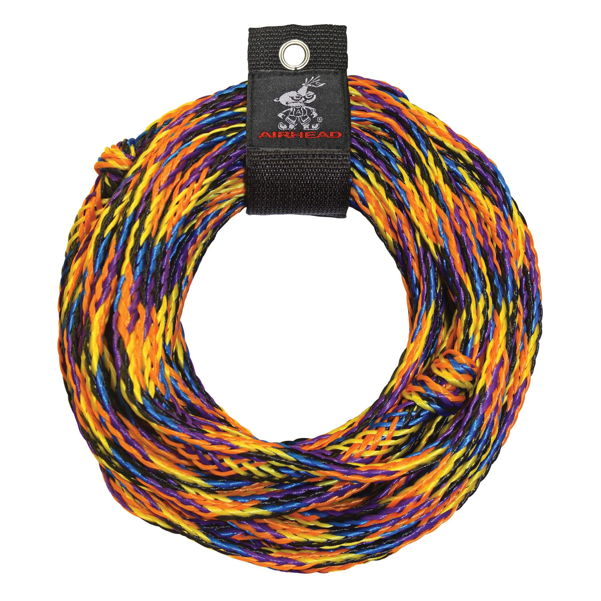 AIRHEAD front view of packaged tow rope showcasing length and loops for quick use