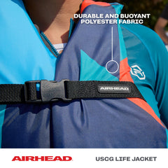 airhead GEO close-up of polyester and PE foam, durable buoyancy detail