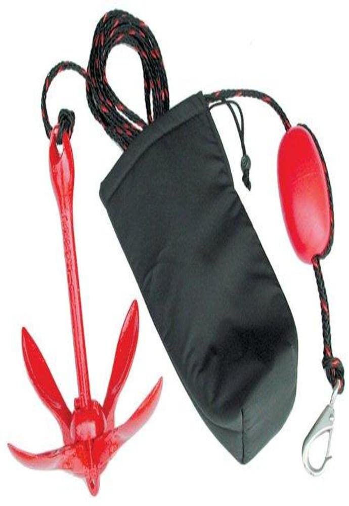 AIRHEAD front view of folding grapnel anchor showing compact storage benefit