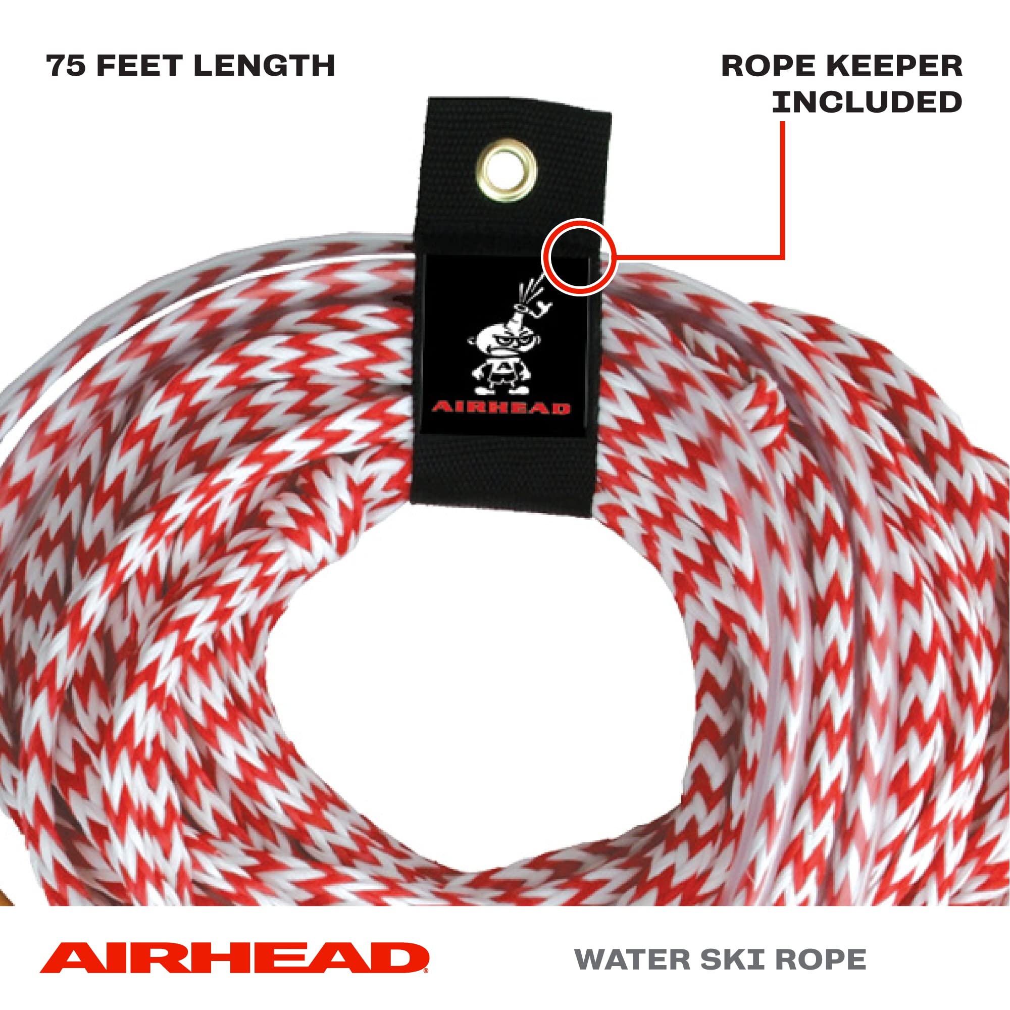 AIRHEAD closeup of aluminum floating handle with 12 inch EVA grip for secure comfort