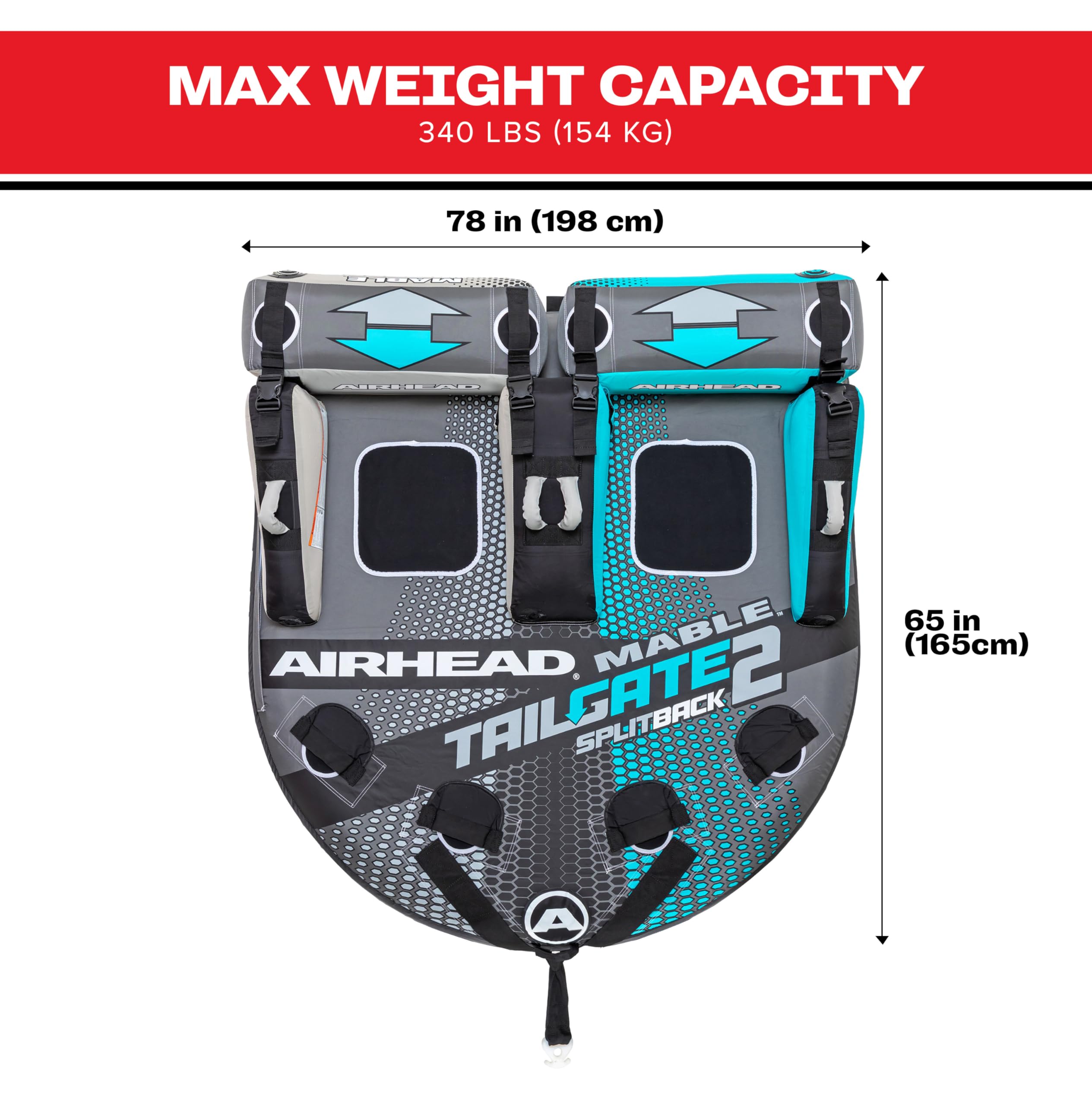 AIRHEAD Mable next to person to show size and scale for rider planning