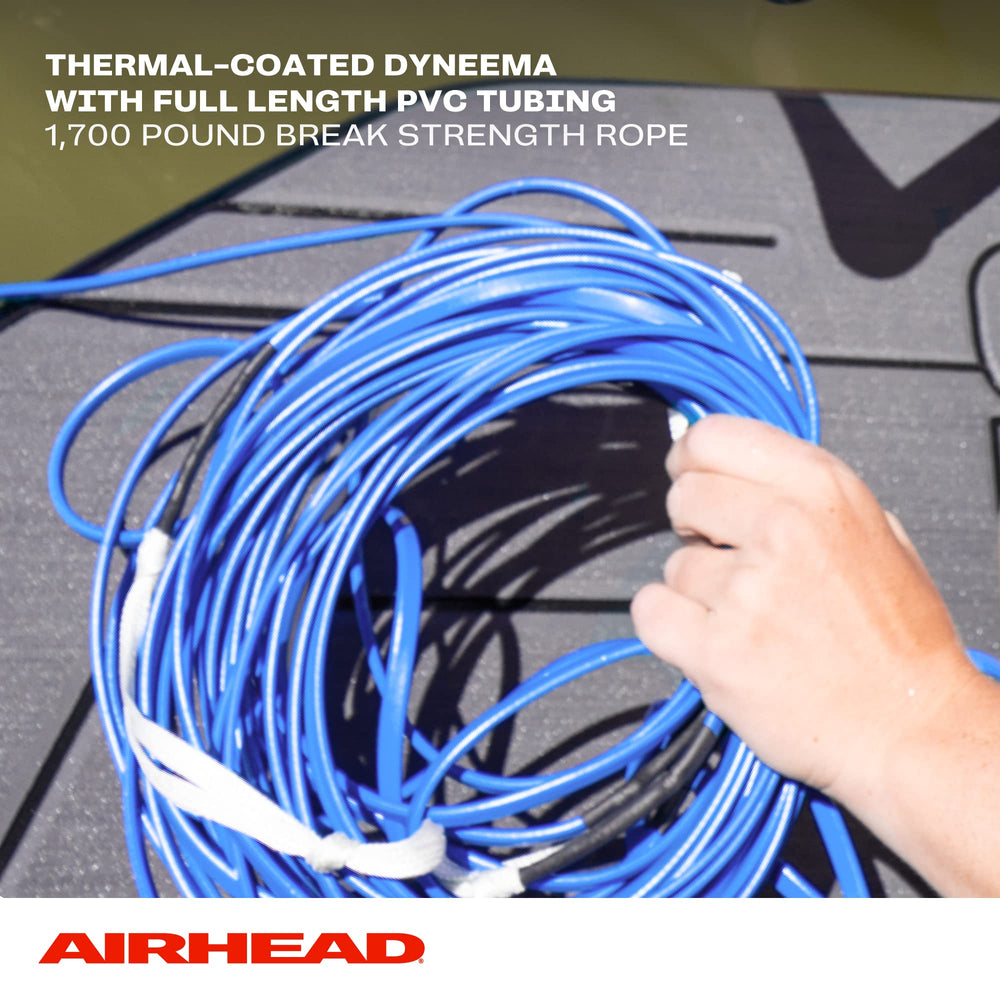 AIRHEAD neatly coiled rope with rope keeper for tangle-free storage benefit