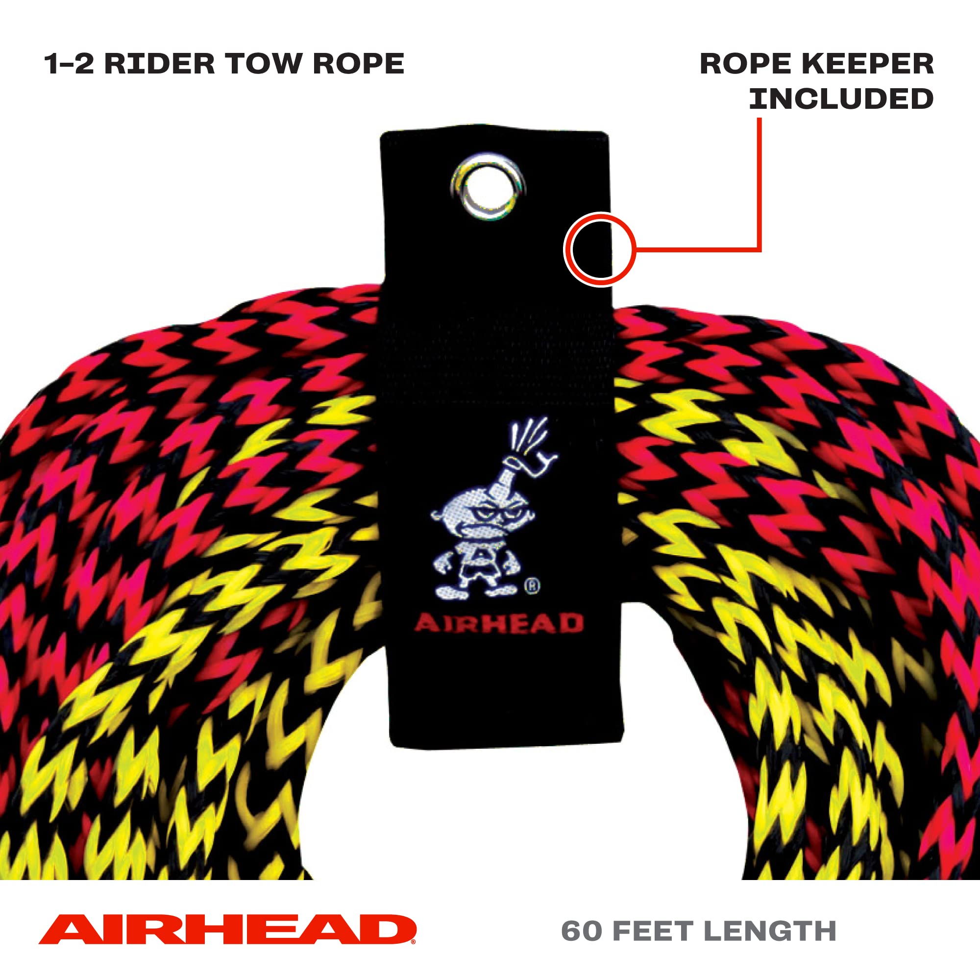 AIRHEAD close-up 16-strand weave of rope, highlighting durable UV resistance