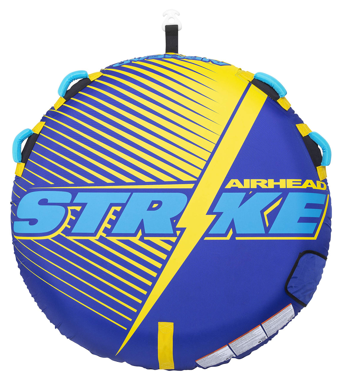 AIRHEAD front view of the 54-inch Strike showing covered deck and profile, ensures safe rides